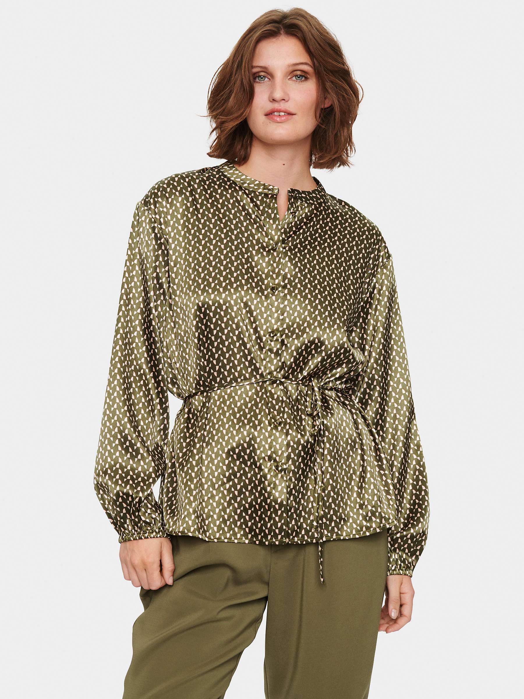 Buy Saint Tropez Stella Tie Front Long Sleeve Shirt Online at johnlewis.com