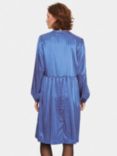 Saint Tropez Stella Geometrical Midi Long Sleeve Dress, Surf Blue Fresco