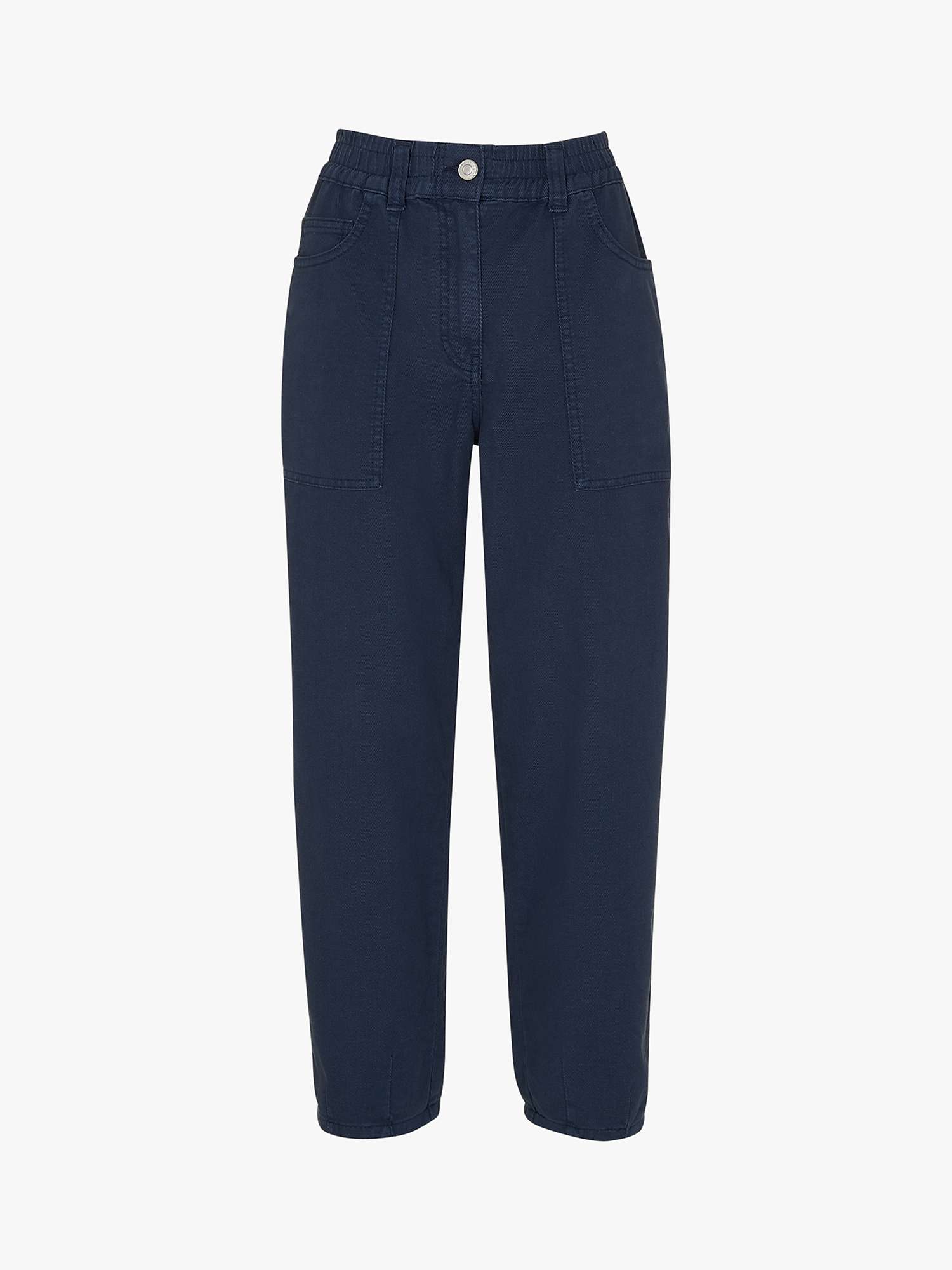 Whistles Tessa Casual Trousers, Navy, Navy at John Lewis & Partners