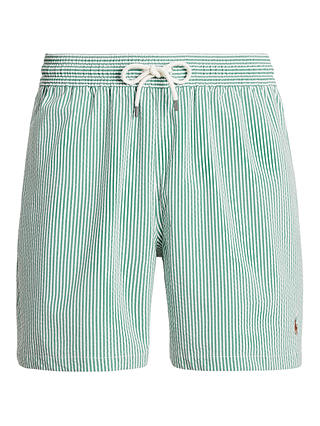 Polo Ralph Lauren Stripe Seersucker Swim Shorts, Green