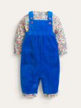 Mini Boden Baby Long Sleeve T-Shirt & Dungarees Set, Blue/Multi