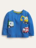 Mini Boden Baby Appliqué T-Shirt, Blue