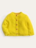 Mini Boden Baby Chunky Textured Cardigan, Soft Lemon