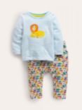 Mini Boden Baby Jersey Leggings & T-Shirt Set, Oatmeal Marl/Multi
