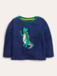 Mini Boden Baby Lift The Flap Crocodile T-shirt, Blue