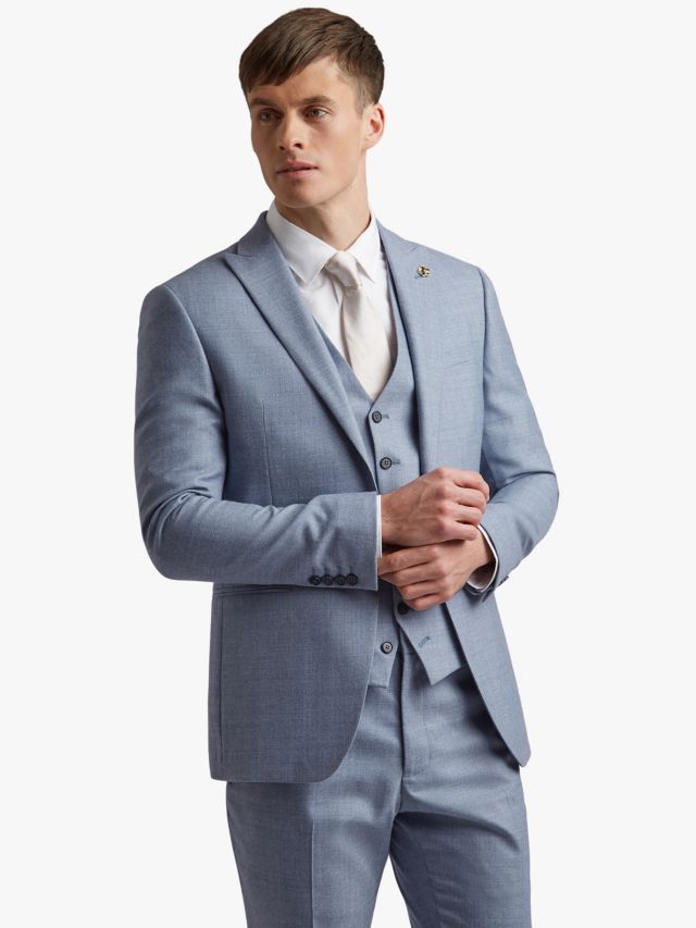 Ted Baker  Ted Baker Men's Pale Blue 2 Piece Slim Fit Suit - MENSWEARR