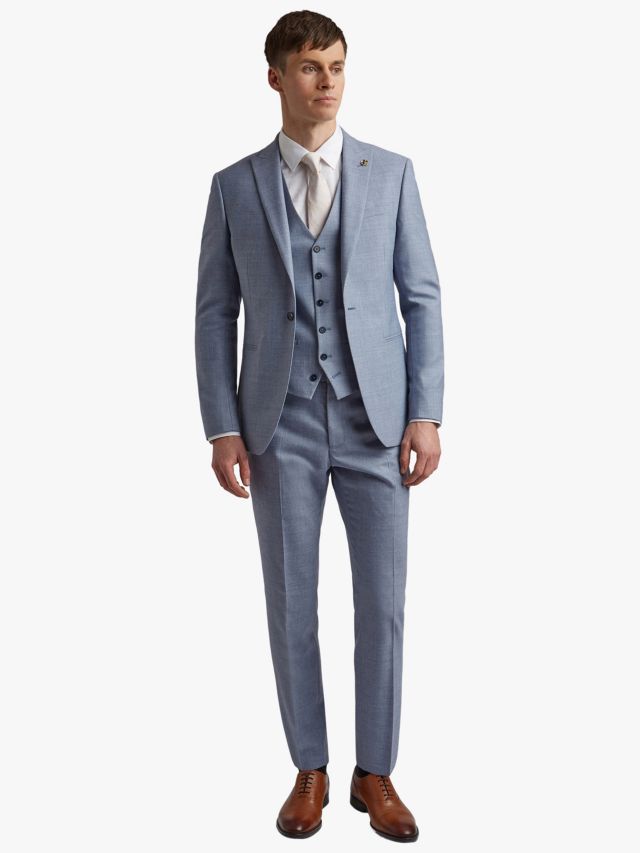 Ted Baker  Ted Baker Men's Pale Blue 2 Piece Slim Fit Suit - MENSWEARR