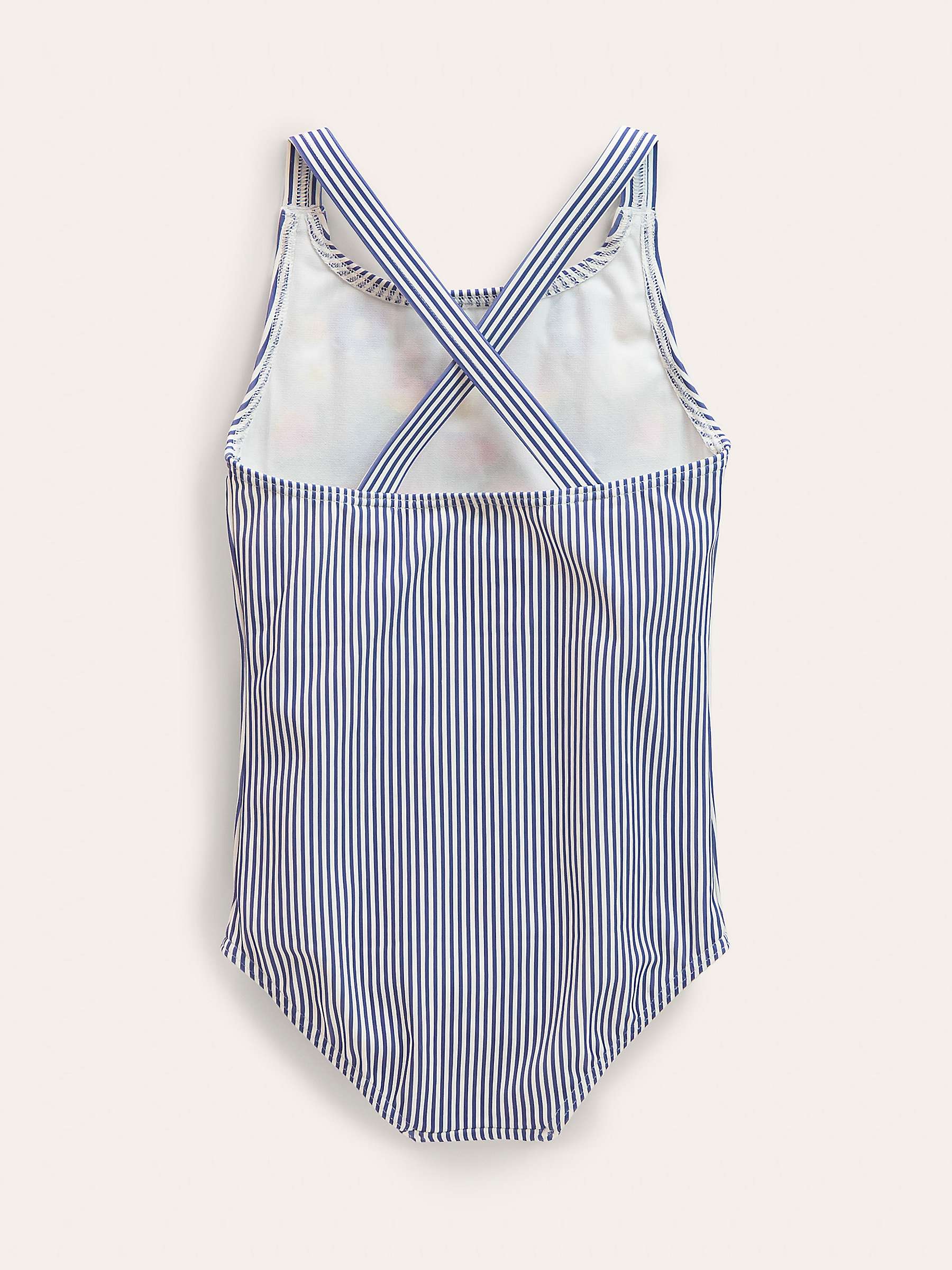 Buy Mini Boden Kids' Embroidered Swimsuit, Starboard/Multi Online at johnlewis.com