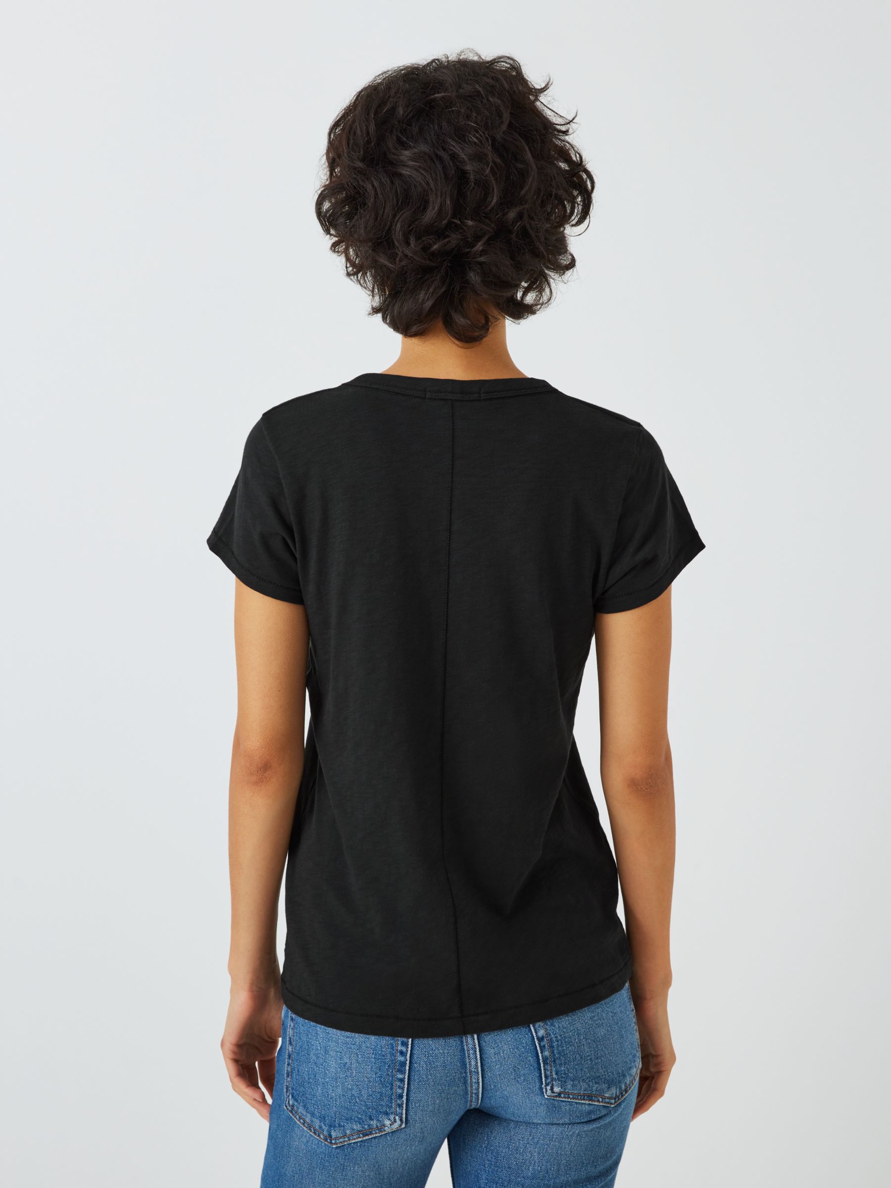 rag & bone The Slub Pima Cotton T-Shirt, Black, XS