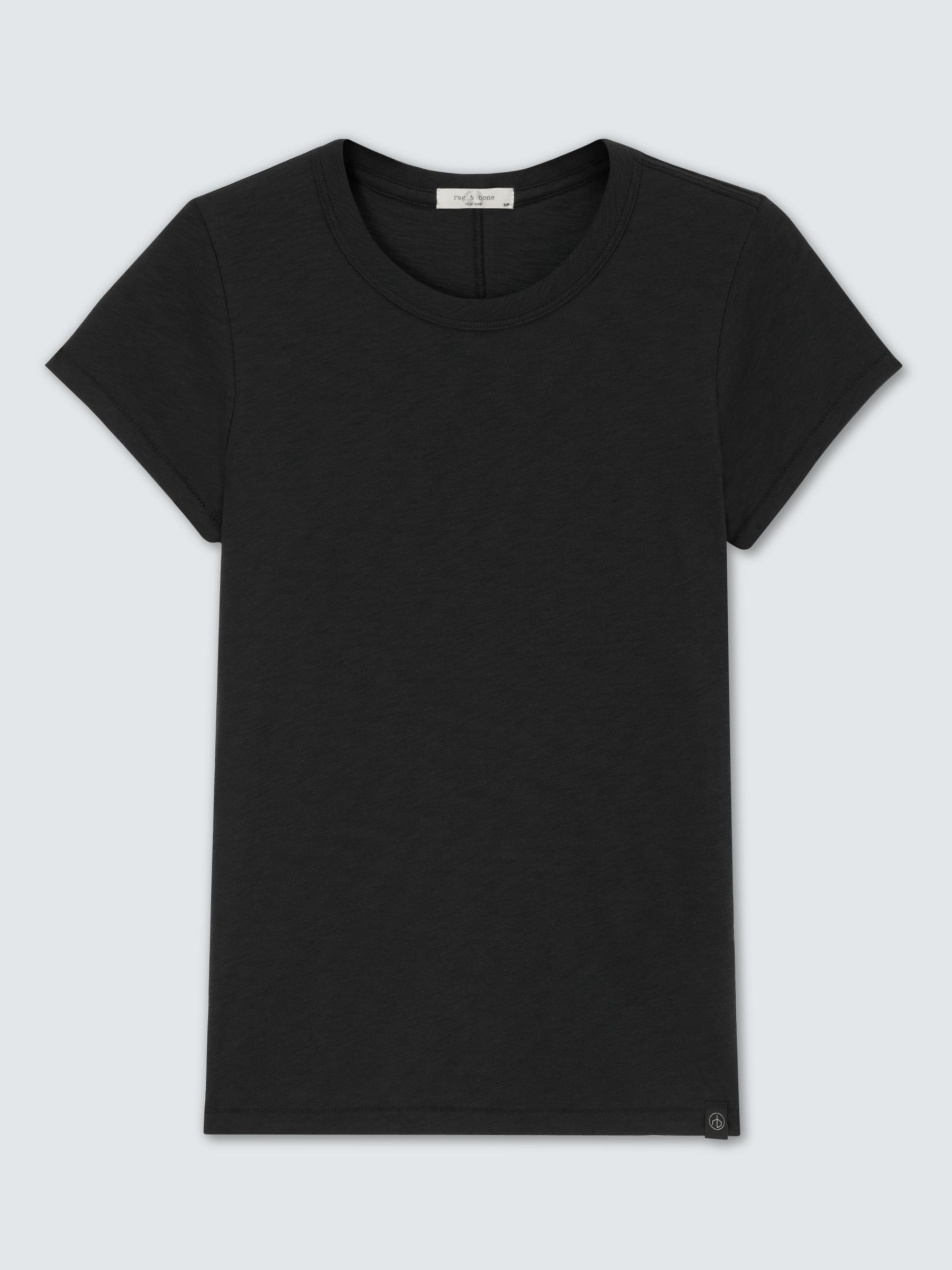 rag & bone The Slub Pima Cotton T-Shirt, Black, XS