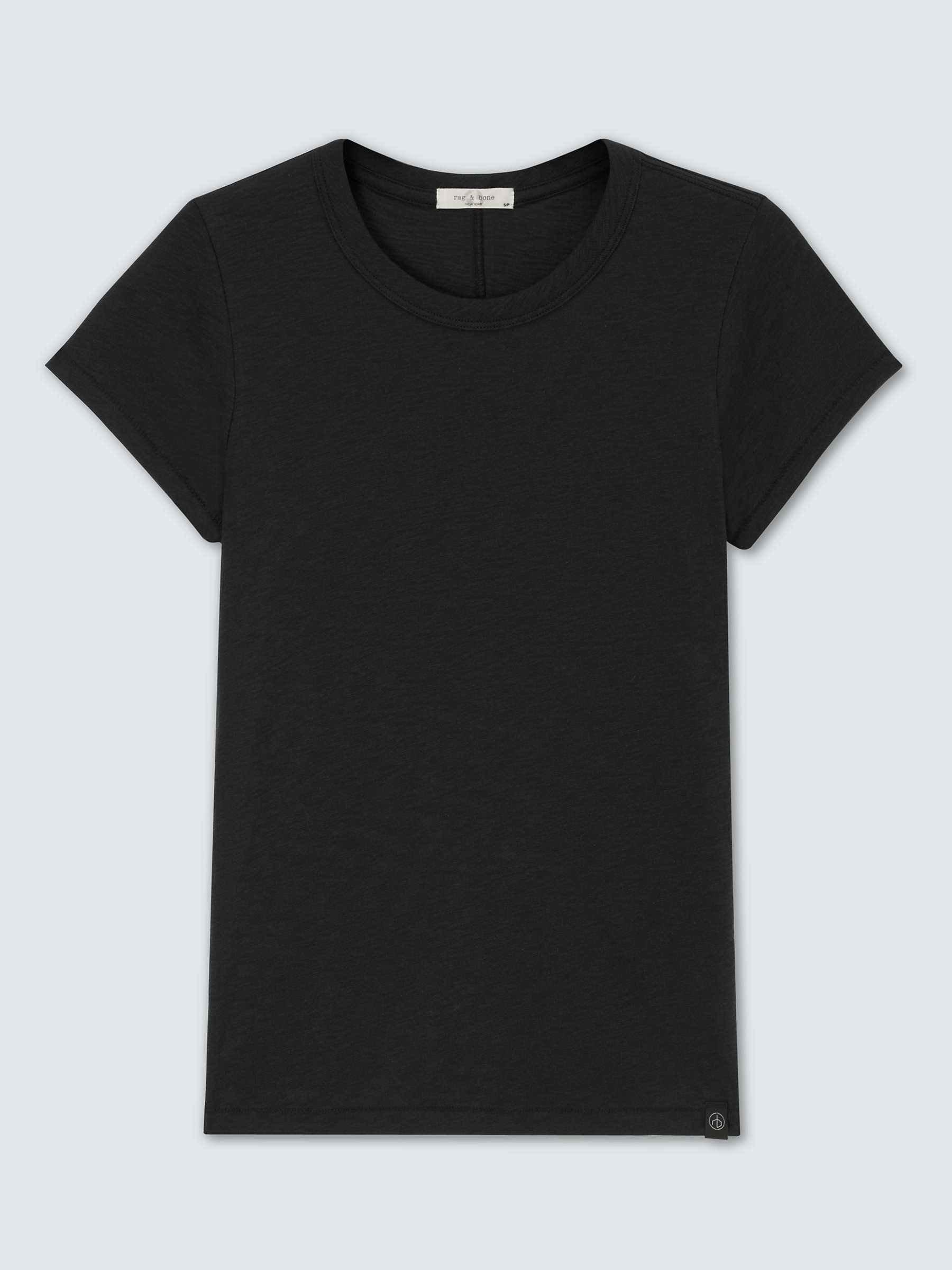 Buy rag & bone The Slub Pima Cotton T-Shirt, Black Online at johnlewis.com