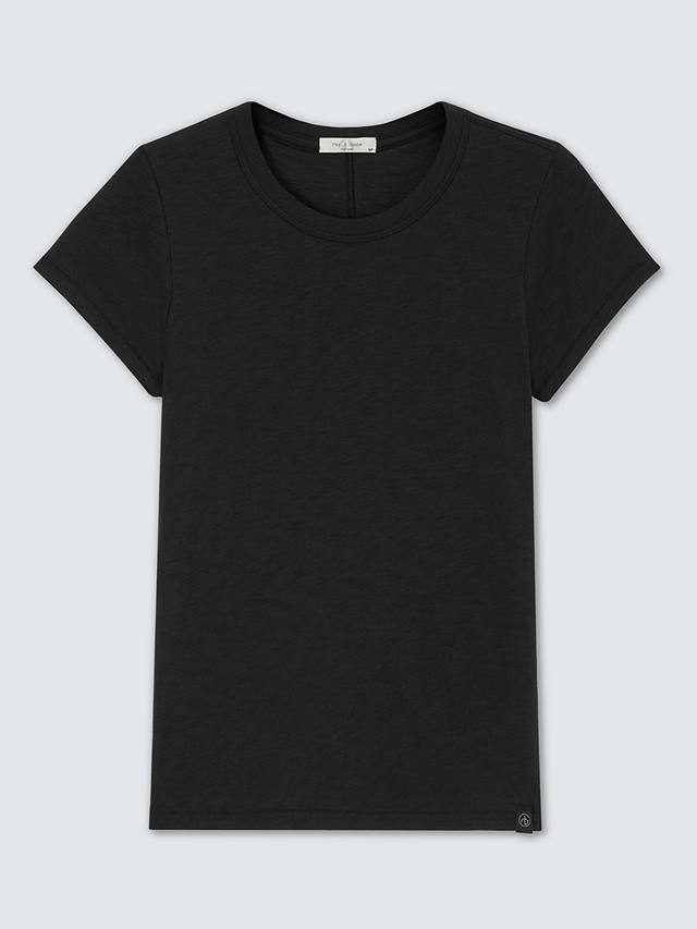 rag & bone The Slub Pima Cotton T-Shirt, Black