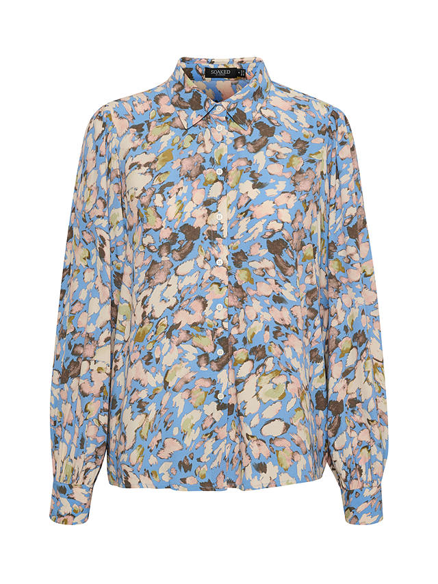 Soaked In Luxury Chrishell Abstract Print Shirt, Allure/Multi at John ...