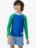 Cotton On Kids' Flynn Rash Swimming Rash Vest, Bright Blue