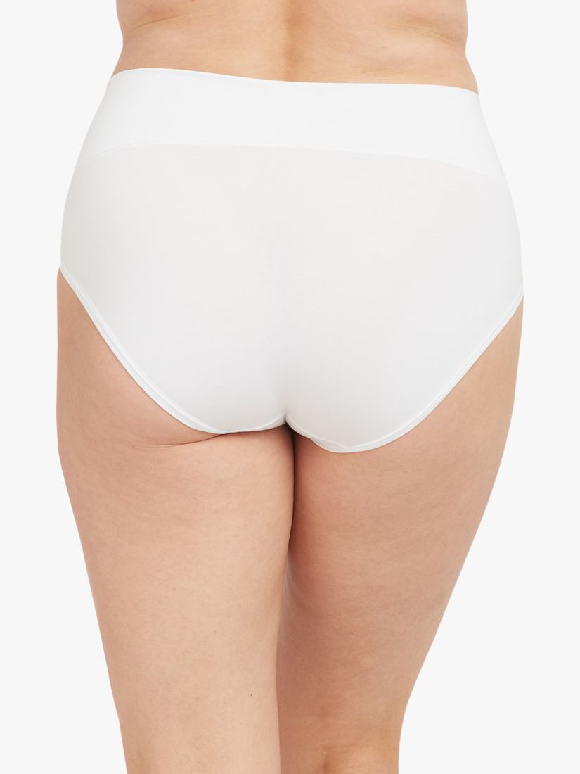 Spanx Light Control Cotton Control Knickers, White at John Lewis & Partners