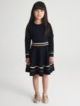 Reiss Kids' Edith Knitted Dress, Navy