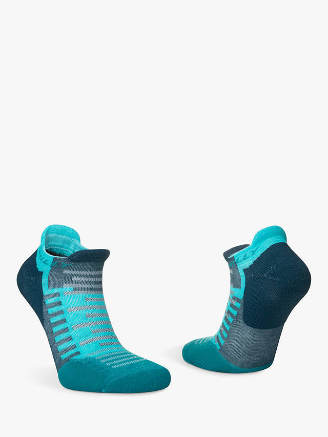 Hilly Active Socklet Running Socks, Blue/Teal