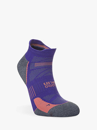 Hilly Supreme Ankle Running Socks, Plum/Grey Marl