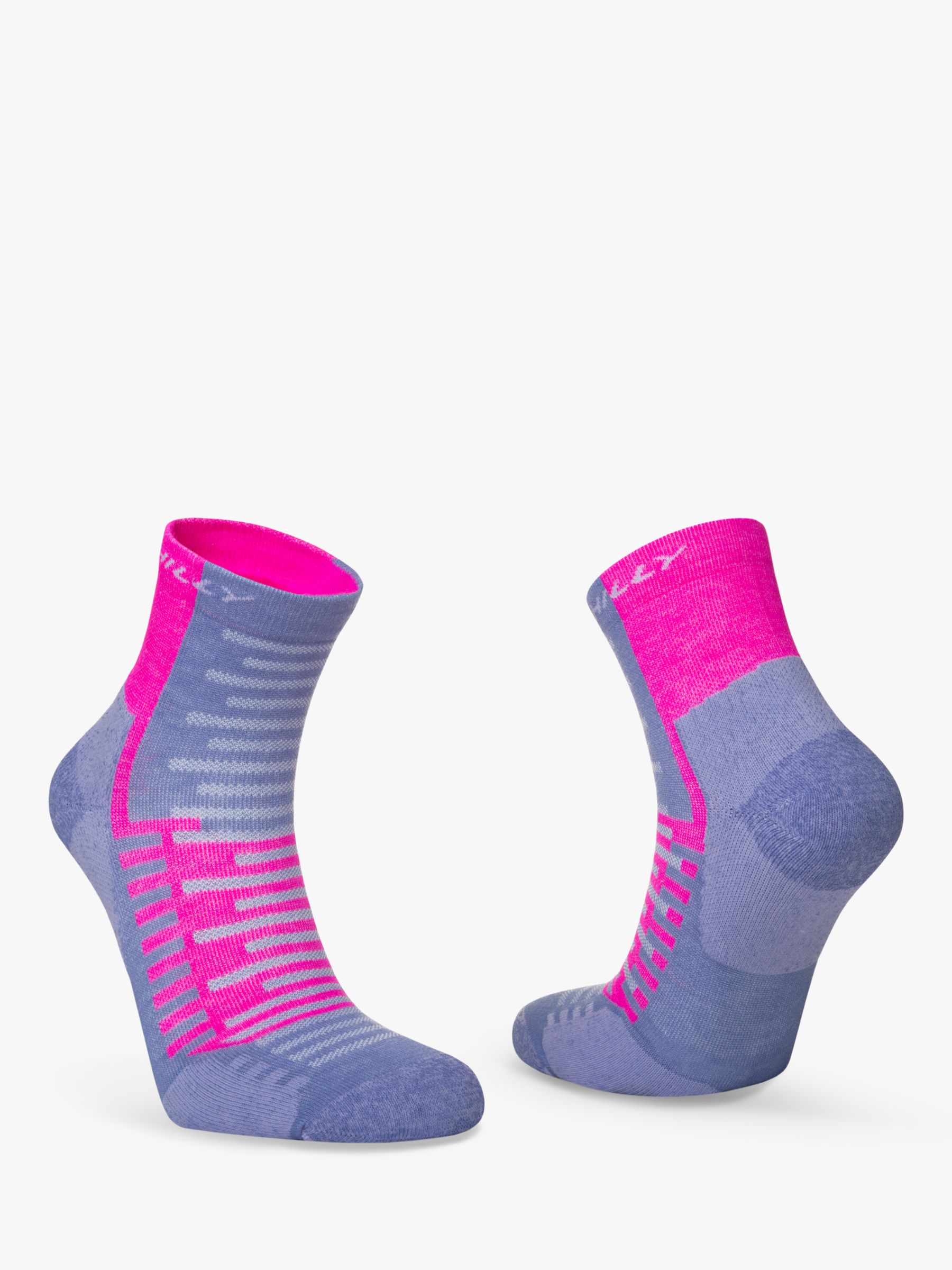 Hilly Active Ankle Running Socks, Lilac/Pink, S