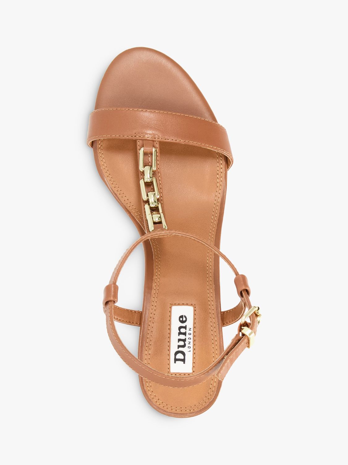 Buy Dune Just Leather Chain Detail Sandals Online at johnlewis.com