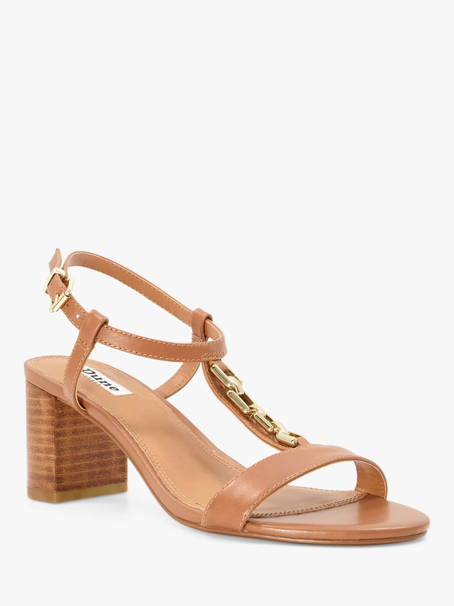 Buy Dune Just Leather Chain Detail Sandals Online at johnlewis.com