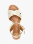 Dune Linnie Leather Cross Strap Sandals, Gold