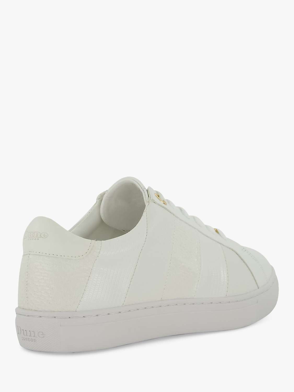 Dune Wide Fit Everleigh Trainers, White at John Lewis & Partners