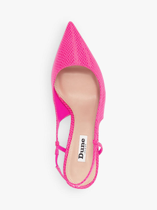 Dune Clip Court Shoes, Pink at John Lewis & Partners