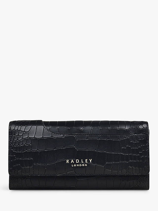 Radley Pockets 2.0 Large Flapover Matinee Leather Purse, Black