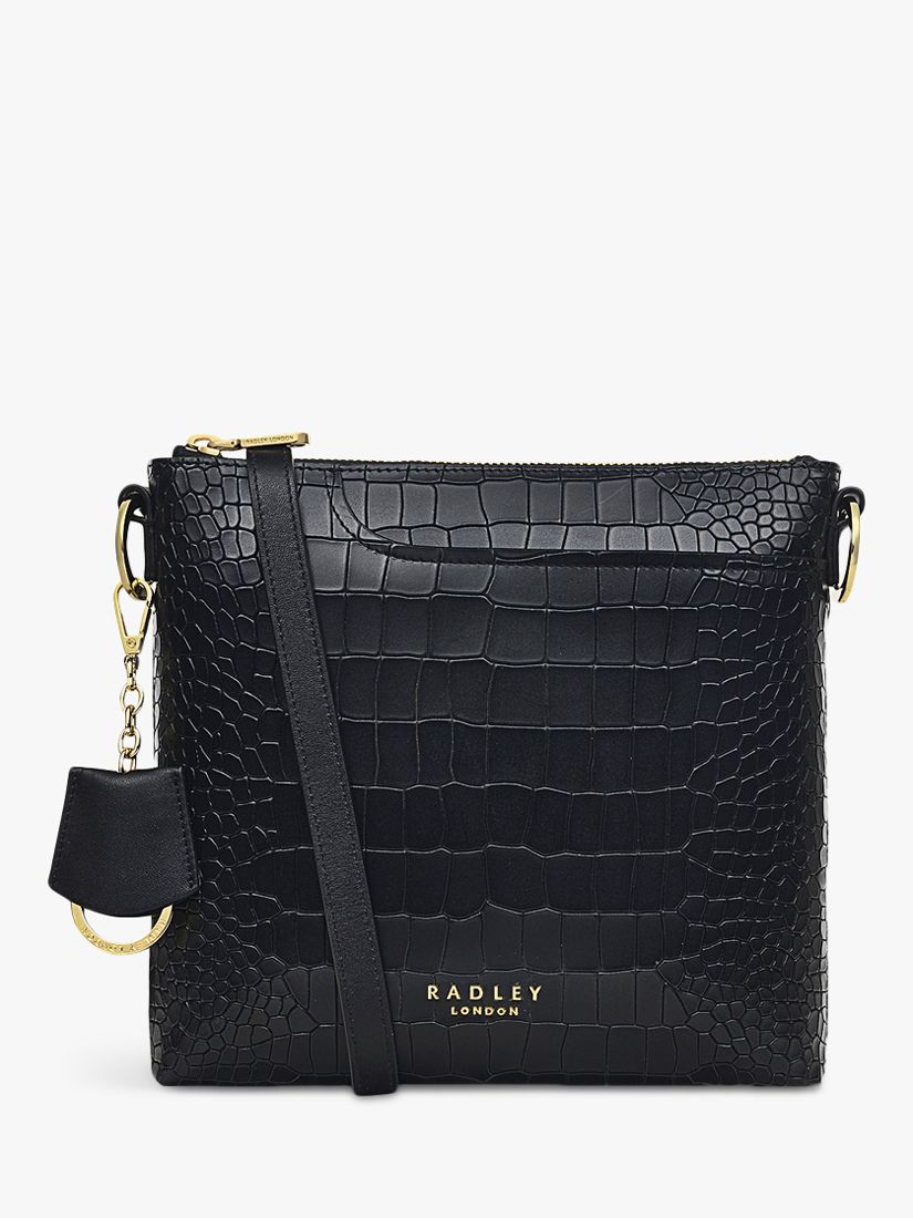 Radley Gray Leather Pocket Crossbody Bag Soft Leather