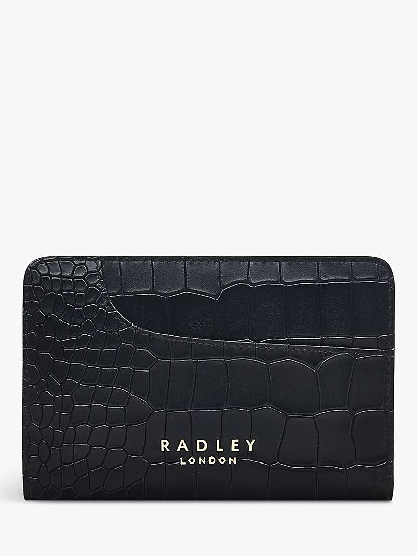 Buy Radley Croc Outline Bifold Purse, Black Online at johnlewis.com