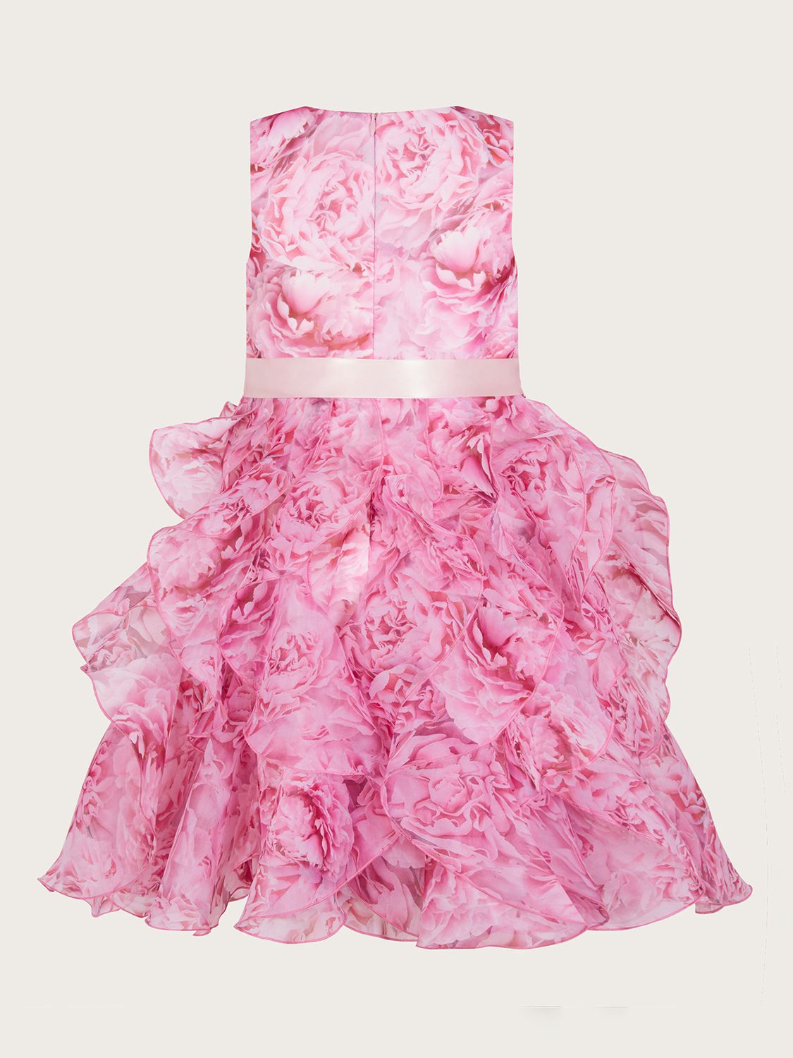 Monsoon Kids' Peony Cancan Ruffle Dress, Pink