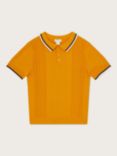 Monsoon Kids' Knitted Polo T-Shirt, Mustard