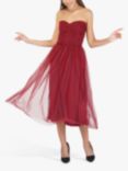 Lace & Beads Litzy Midi Dress, Burgundy