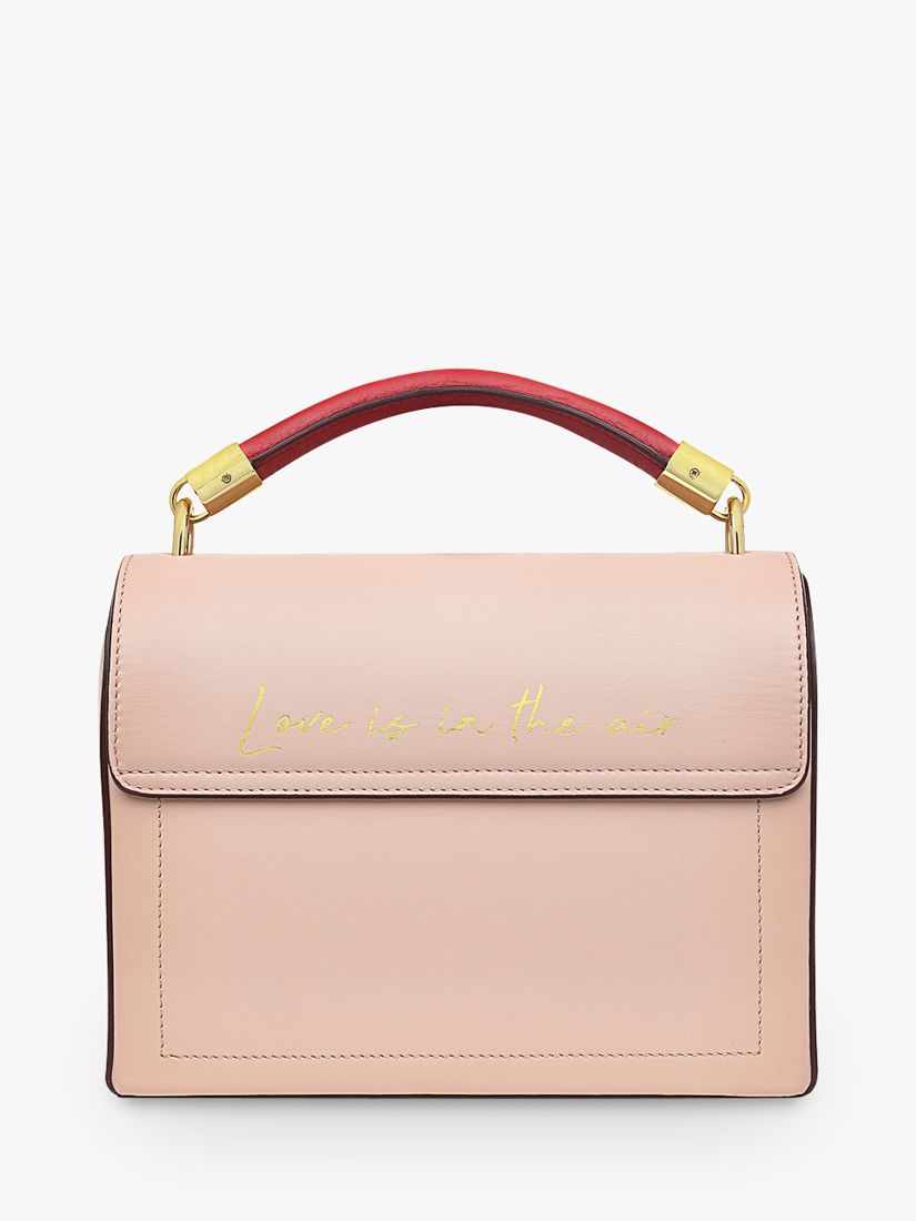 Radley pink heart shaped bag in collaboration with the British