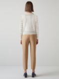 L.K.Bennett Jolie Squiggle Knit Cardigan, Cream