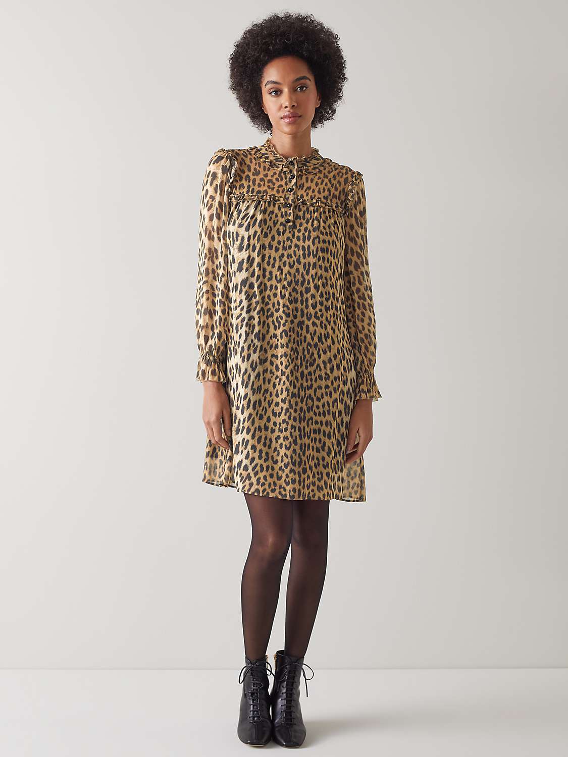 Buy L.K.Bennett Edie Leopard Print Mini Dress, Multi Online at johnlewis.com