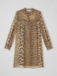 L.K.Bennett Edie Leopard Print Mini Dress, Multi