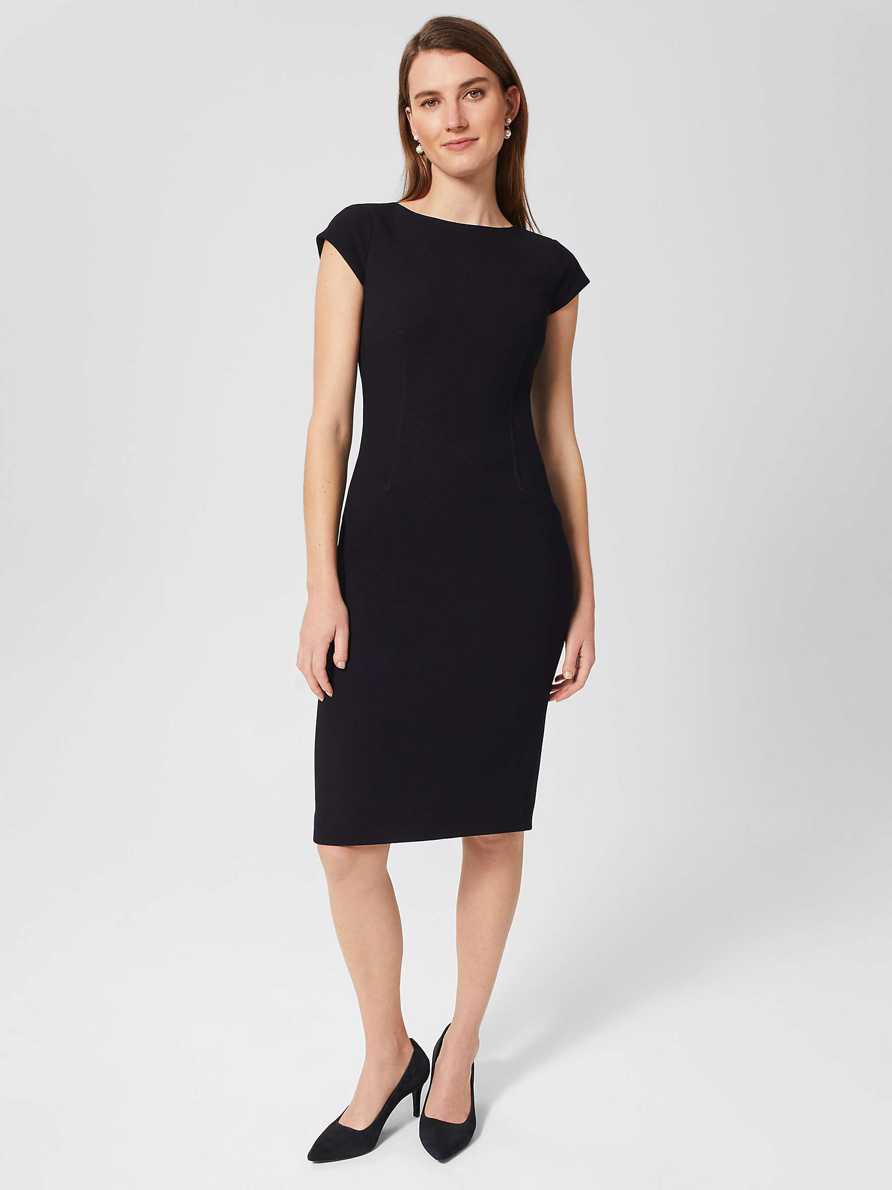 Buy Hobbs Mia Knee Length Dress, Navy Online at johnlewis.com