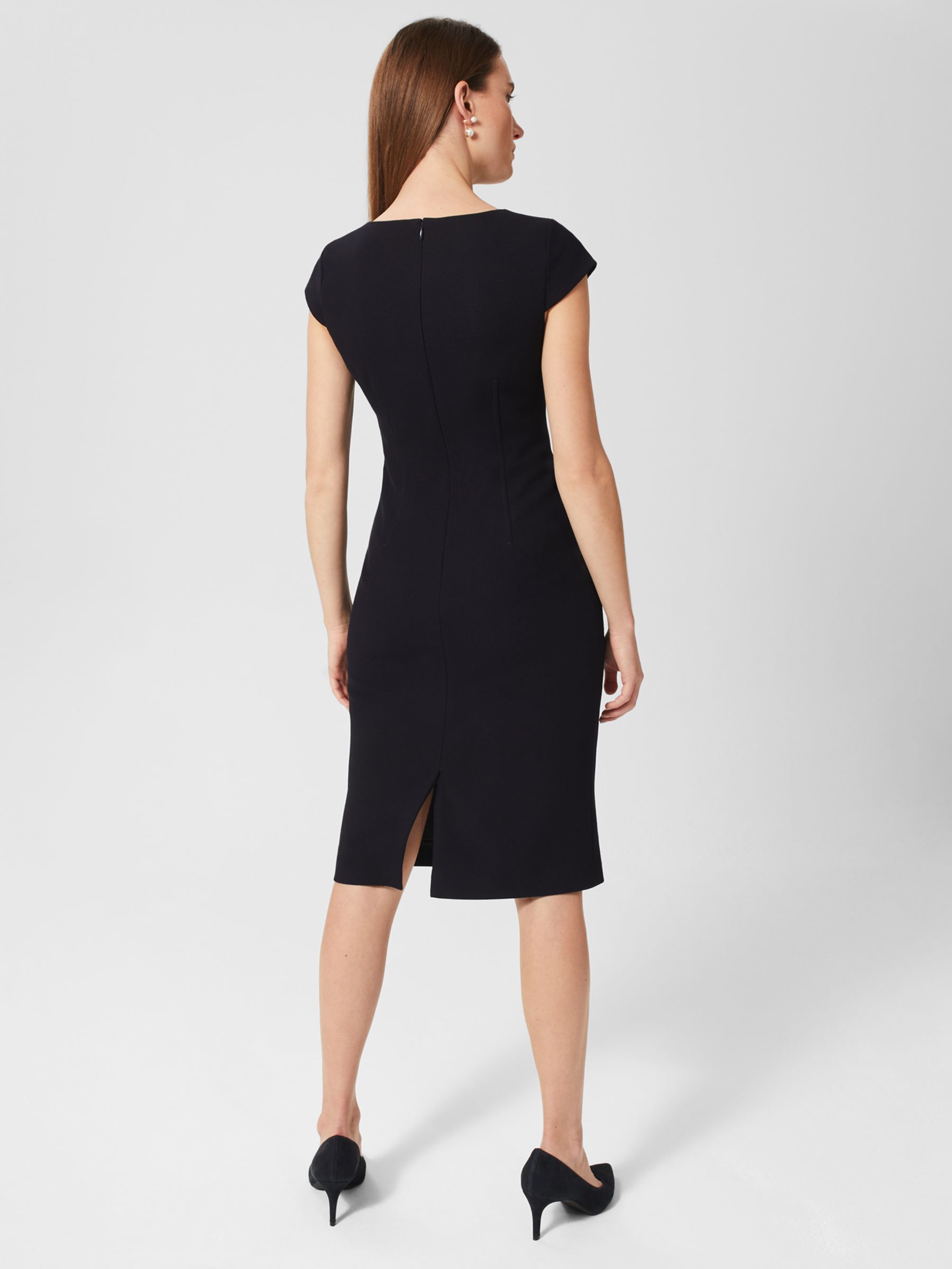 Buy Hobbs Mia Knee Length Dress, Navy Online at johnlewis.com