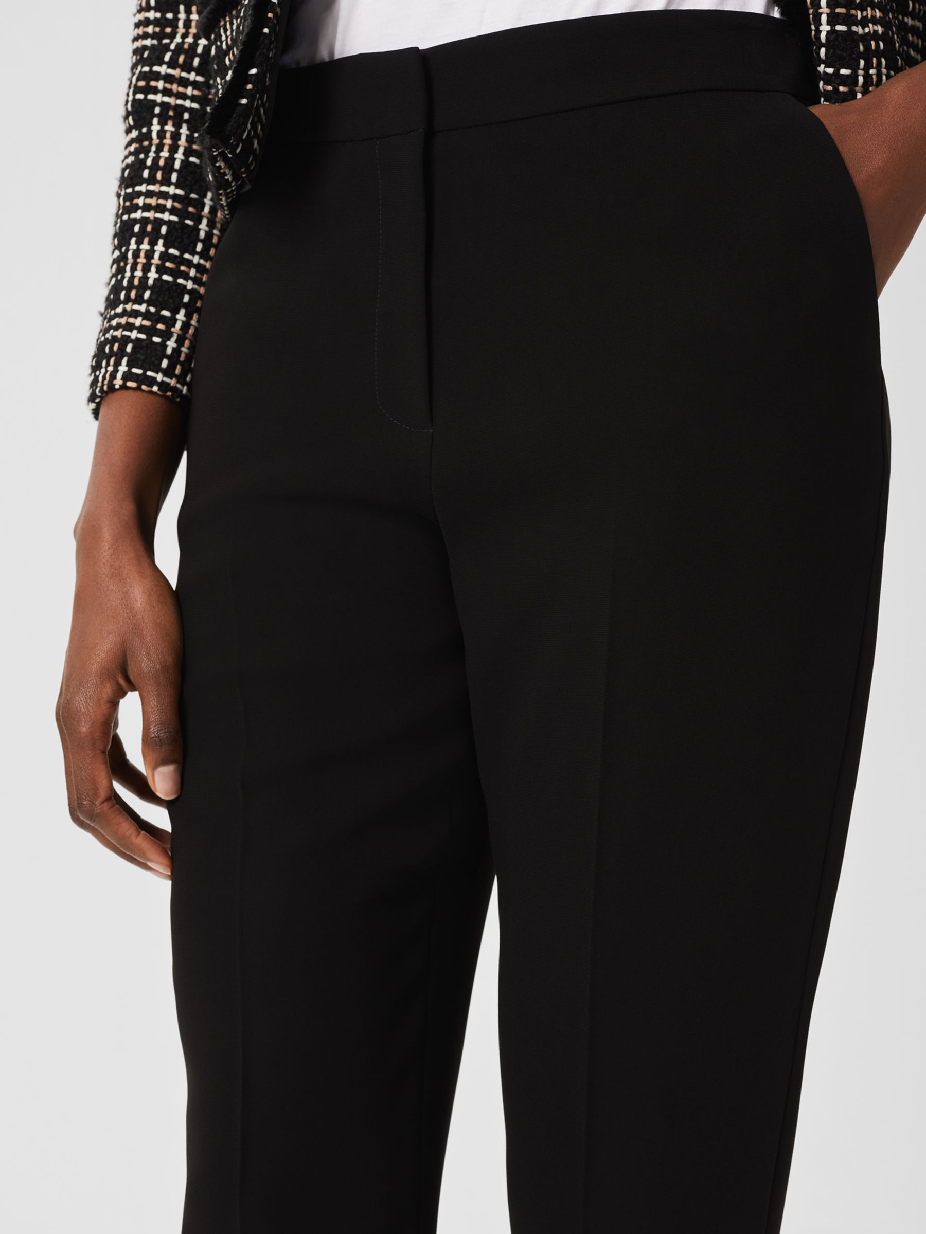 Buy Hobbs Mel Tapered Trousers, Black Online at johnlewis.com