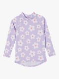 Cotton On Kids' Hamilton Rash Floral Swim Top, Lilac