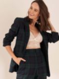 Truly Wool Blend Tartan Blazer, Blackwatch