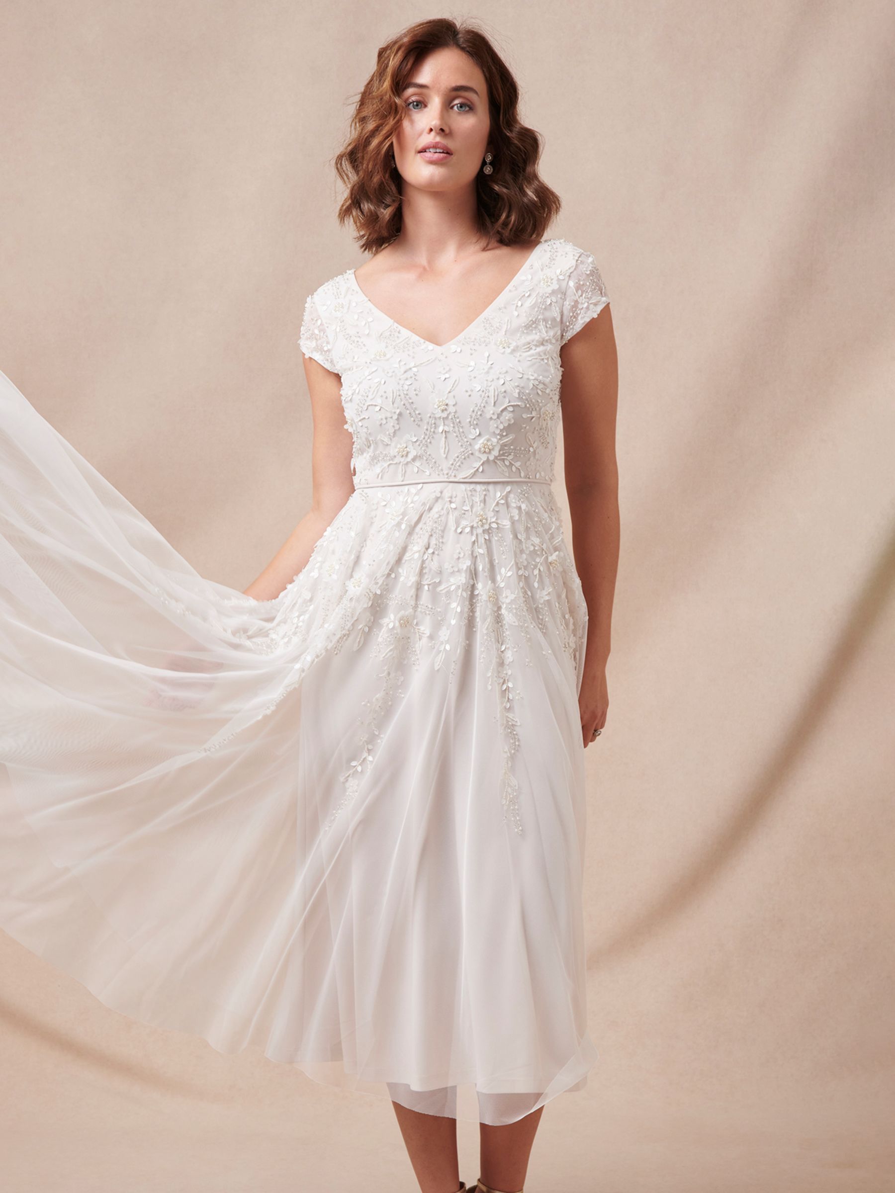 Phase Eight Lorena Tulle Wedding Dress, Ivory, 6