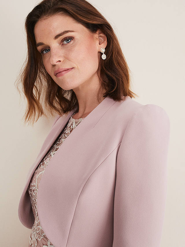 Phase Eight Leanna Cropped Jacket, Antique Rose