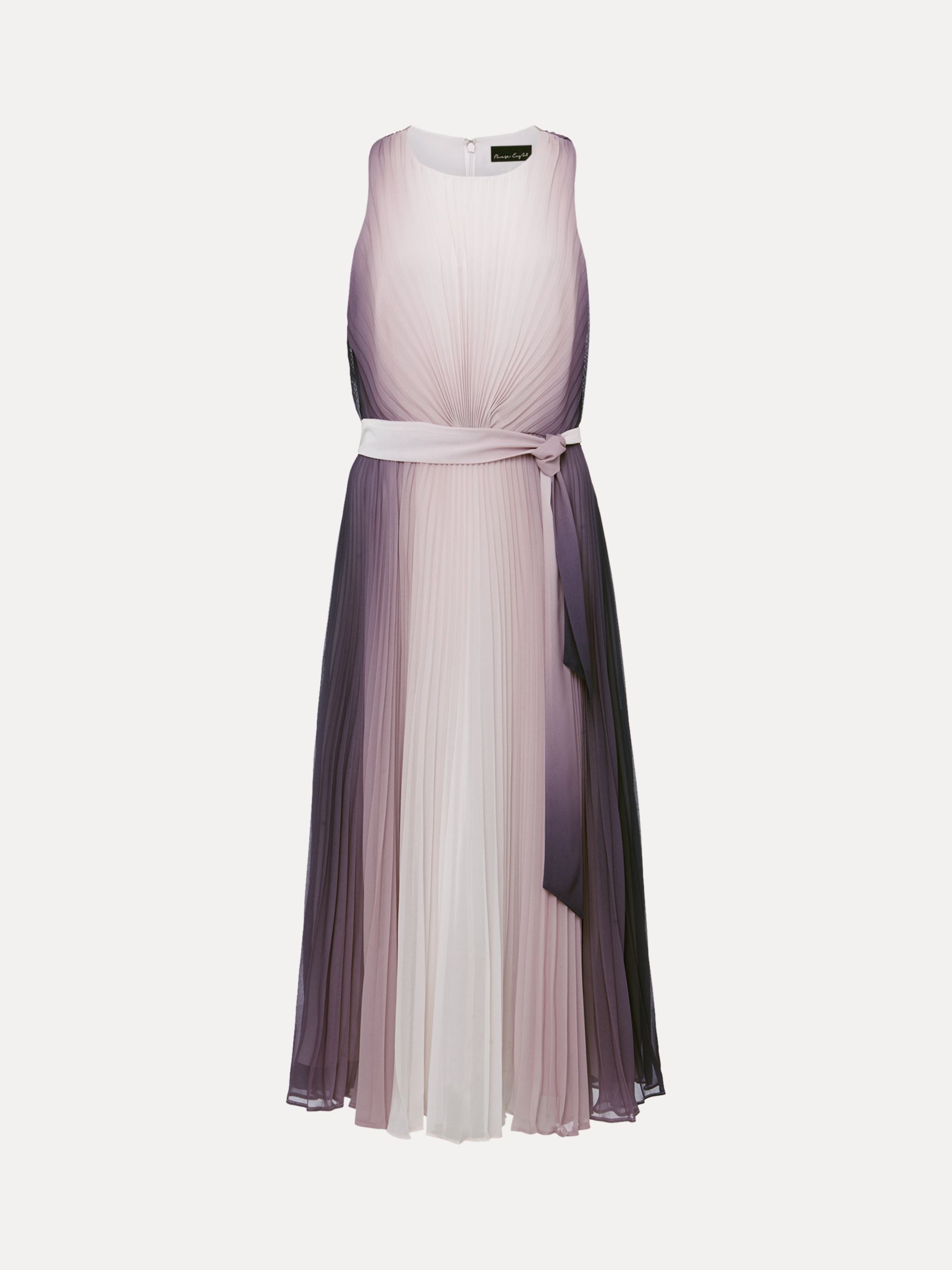 Phase Eight Simara Ombre Pleat Midi Dress, Latte/Navy, 6