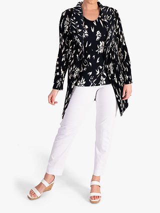 chesca Floral Waterfall Jacket, Navy/Ivory