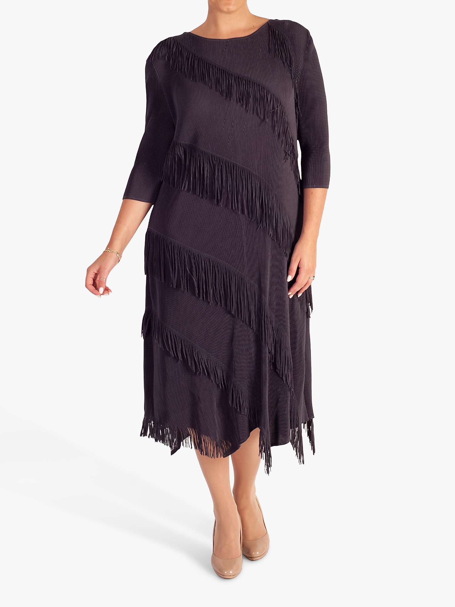 Buy chesca Fringed Pleated Dress, Amethyst Online at johnlewis.com