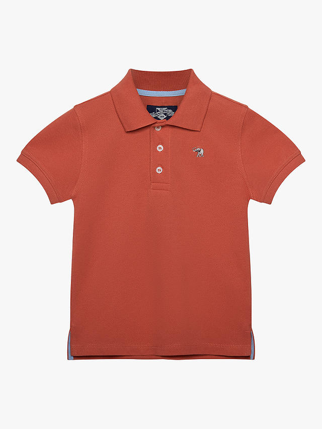 Trotters Kids' Harry Pique Polo Shirt, Orange