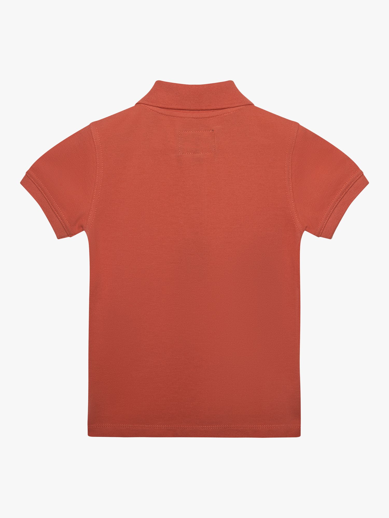 Trotters Kids' Harry Pique Polo Shirt, Orange, 12 months